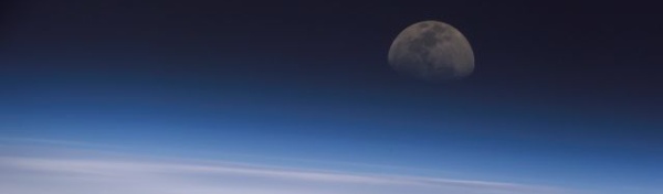 The moon from the International Space Station.